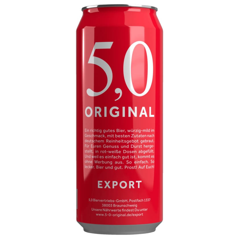 5,0 Original Export 0,5l